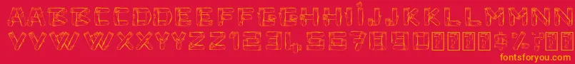 Timbers Font – Orange Fonts on Red Background