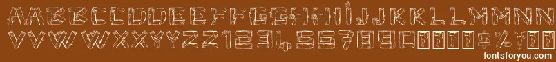 Шрифт Timbers – белые шрифты на коричневом фоне