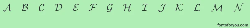 Шрифт EuclidMathOne – чёрные шрифты на зелёном фоне
