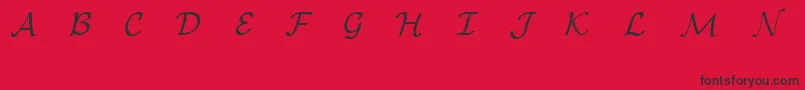Шрифт EuclidMathOne – чёрные шрифты на красном фоне