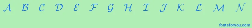 EuclidMathOne Font – Blue Fonts on Green Background