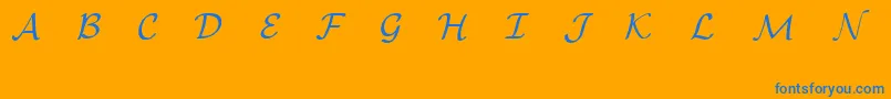 Шрифт EuclidMathOne – синие шрифты на оранжевом фоне