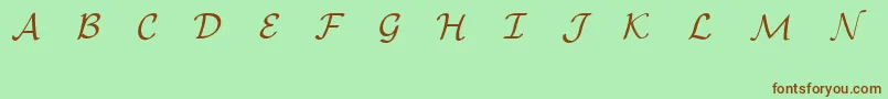 Шрифт EuclidMathOne – коричневые шрифты на зелёном фоне