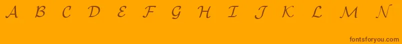 Шрифт EuclidMathOne – коричневые шрифты на оранжевом фоне