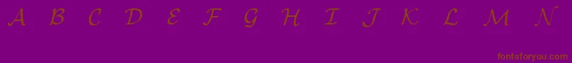 EuclidMathOne-Schriftart – Braune Schriften auf violettem Hintergrund