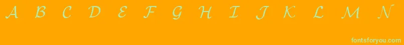 EuclidMathOne Font – Green Fonts on Orange Background