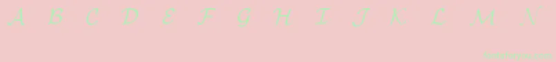 EuclidMathOne-Schriftart – Grüne Schriften auf rosa Hintergrund