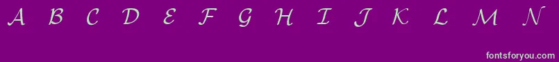 EuclidMathOne Font – Green Fonts on Purple Background