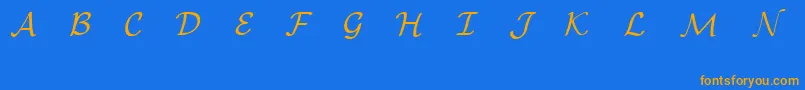 EuclidMathOne Font – Orange Fonts on Blue Background