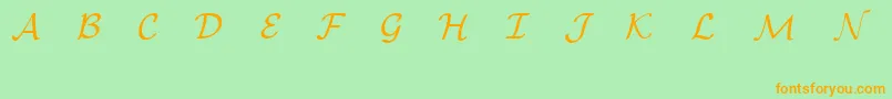 Шрифт EuclidMathOne – оранжевые шрифты на зелёном фоне