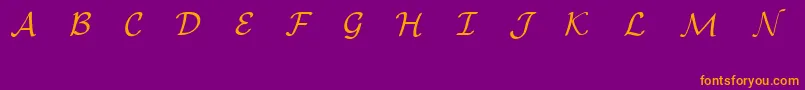EuclidMathOne Font – Orange Fonts on Purple Background