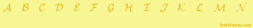EuclidMathOne Font – Orange Fonts on Yellow Background