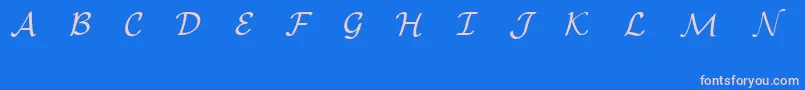 EuclidMathOne Font – Pink Fonts on Blue Background