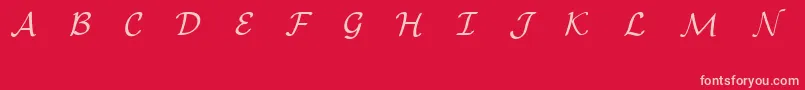 EuclidMathOne-Schriftart – Rosa Schriften auf rotem Hintergrund