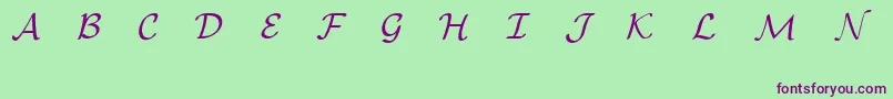 Шрифт EuclidMathOne – фиолетовые шрифты на зелёном фоне
