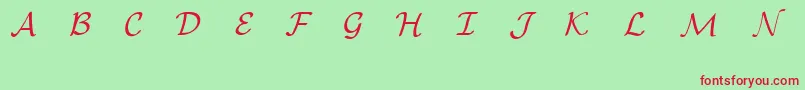 EuclidMathOne Font – Red Fonts on Green Background