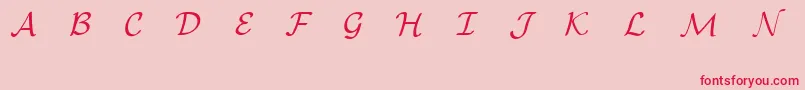 EuclidMathOne-Schriftart – Rote Schriften auf rosa Hintergrund