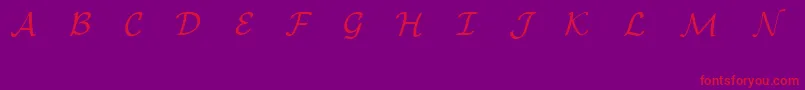 EuclidMathOne-Schriftart – Rote Schriften auf violettem Hintergrund