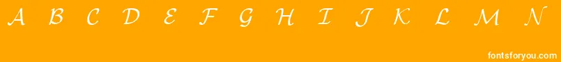 EuclidMathOne-Schriftart – Weiße Schriften auf orangefarbenem Hintergrund