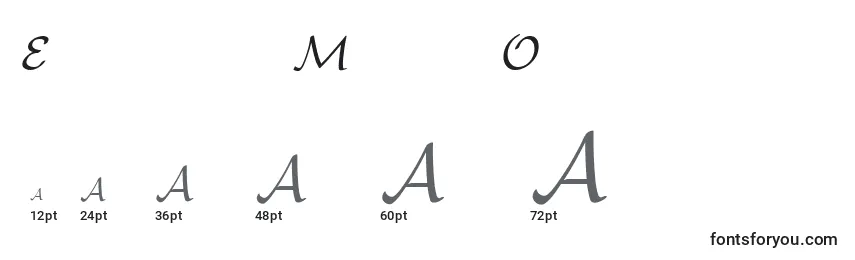 Größen der Schriftart EuclidMathOne