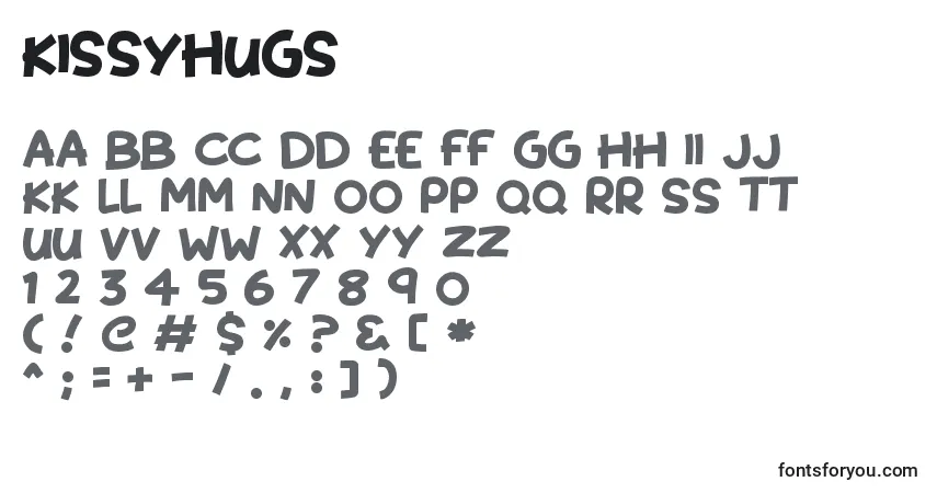 A fonte KissyHugs (112923) – alfabeto, números, caracteres especiais