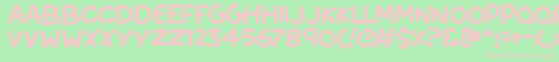 KissyHugs Font – Pink Fonts on Green Background