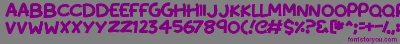 KissyHugs Font – Purple Fonts on Gray Background