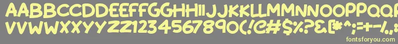 KissyHugs Font – Yellow Fonts on Gray Background