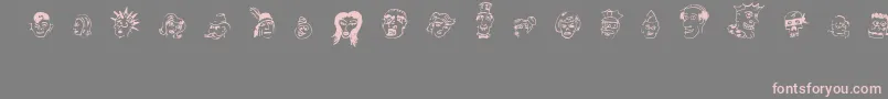 21heads Font – Pink Fonts on Gray Background
