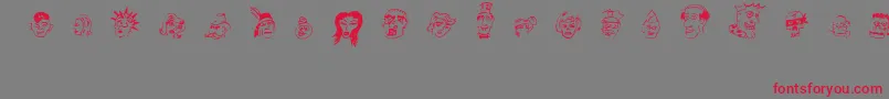 21heads Font – Red Fonts on Gray Background