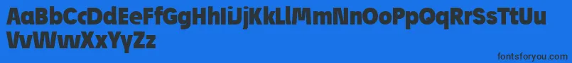 JosefReducedBlack Font – Black Fonts on Blue Background