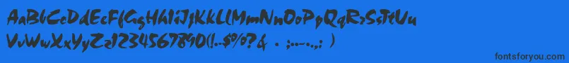 Шрифт ChalkRegular – чёрные шрифты на синем фоне