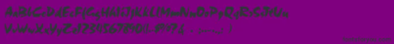 ChalkRegular Font – Black Fonts on Purple Background