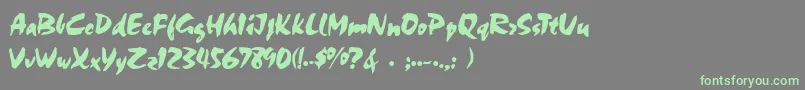 ChalkRegular Font – Green Fonts on Gray Background