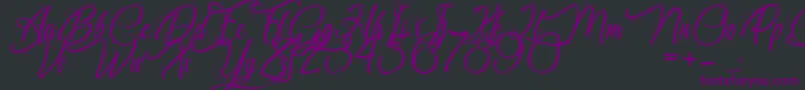 ChocolatineDuDimanche Font – Purple Fonts on Black Background