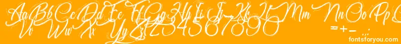 ChocolatineDuDimanche Font – White Fonts on Orange Background