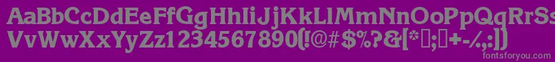 Viticadisplayssk-Schriftart – Graue Schriften auf violettem Hintergrund