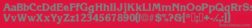 Viticadisplayssk Font – Gray Fonts on Red Background