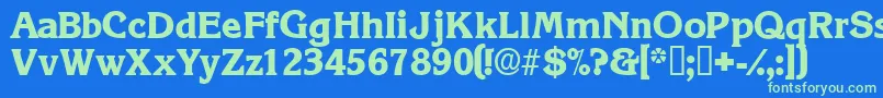 Viticadisplayssk Font – Green Fonts on Blue Background