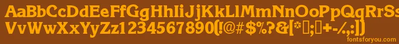 Viticadisplayssk Font – Orange Fonts on Brown Background