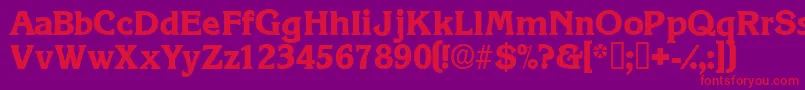 Viticadisplayssk Font – Red Fonts on Purple Background