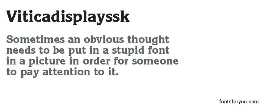 Review of the Viticadisplayssk Font