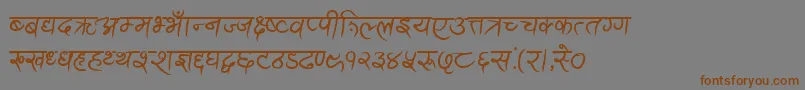 AnandaAkchyarBold Font – Brown Fonts on Gray Background