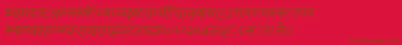 AnandaAkchyarBold Font – Brown Fonts on Red Background