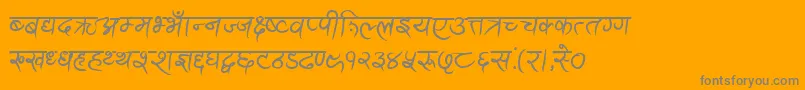 フォントAnandaAkchyarBold – オレンジの背景に灰色の文字