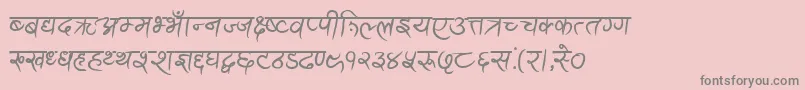 フォントAnandaAkchyarBold – ピンクの背景に灰色の文字