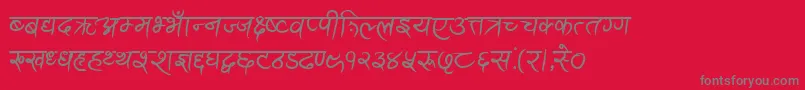 AnandaAkchyarBold Font – Gray Fonts on Red Background