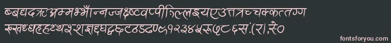 AnandaAkchyarBold Font – Pink Fonts on Black Background