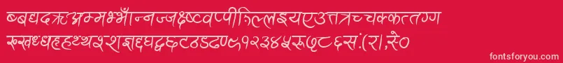 Шрифт AnandaAkchyarBold – розовые шрифты на красном фоне
