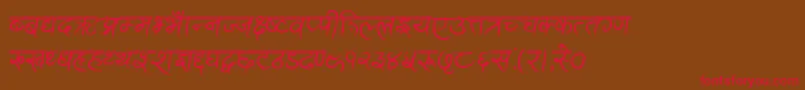 AnandaAkchyarBold Font – Red Fonts on Brown Background